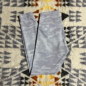 white camo lulu leggings